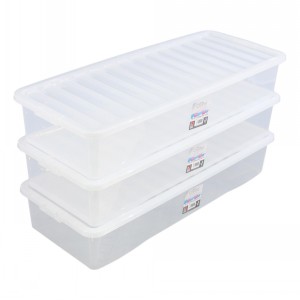 Wham Crystal Plastic Storage Box & Lid Size 15 (55 Litre)